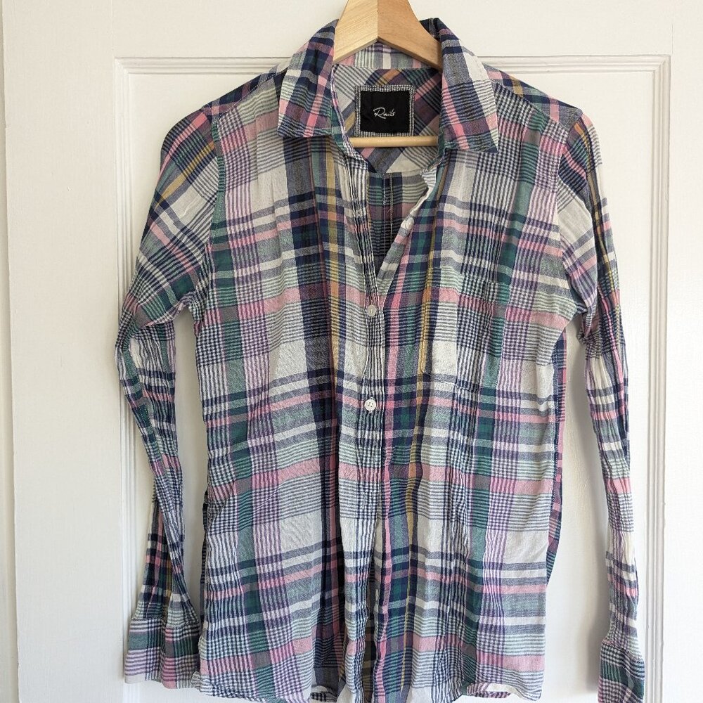 Rails long sleeve plaid top